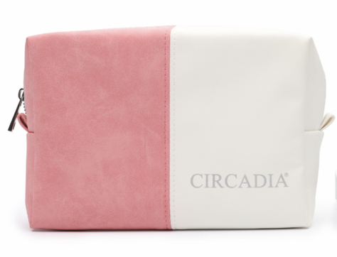 Toilettas Circadia roze/wit